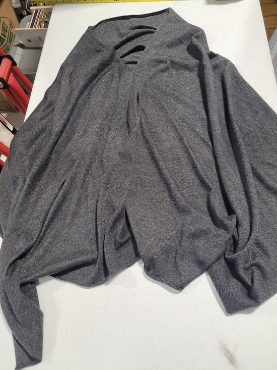 Kerisma Jackets & Blazers - Kerisma Dark Gray Draped Serape Cardigan Cape